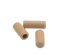 YAKUFAST M3 M4 M5 M6 M8 M10 * 3 4 5 6 8 10 12 15 16 20mm de longitud PEEK plástico Nylon punta copa tornillo con cabeza Allen perno alta temperatura(M4x10mm)