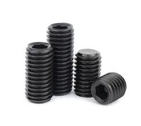 YAKUFAST M4 M5 M6 M7 M8 M9 M10 M12 304 acero inoxidable 12,9 DIN913 hilo fino Allen hexagonal tornillo plano sin cabeza(12.9 grade steel,10pcs M6x0.5x8)