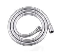 YAKUFAST Manguera de ducha de mano de PVC de 1,5/2/3 m, universal, flexible, antidevanado, a prueba de explosiones, tubo de extensión for grifo de baño(Sliver,150cm)