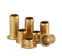 YAKUFAST Remaches de latón con botón de ojo de gallo Remaches huecos de cobre M0.9 M1.3 M1.5 M1.7 M2 M2.3 M2.5 M3 M3.5 M4 M5 M6(3mm,M2.5-50pcs)