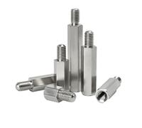 YAKUFAST Separador de acero inoxidable 304 for soporte PCB, espaciador placa hexagonal macho y hembra, tornillo, pilares columna, perno M2, .5, M3, M4, M5, M6, M8, M10(25mm (5pcs),M2.5 (head 4mm))