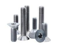 YAKUFAST Tornillo hexagonal de cabeza plana for bicicleta y motocicleta, M2, M3, M4, M5, M6, M8 X 5, 6, 8, 10, 12, 14, 15, 20-55mm, TC4 GR5, 1 ud(M8x55mm)