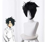 Yakusoku No Neverland Black Cosplay peluca corta pelo negro el prometido Neverland Ray Anime pelucas de disfraces KUZ483