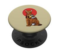 Yakuza Abyssinian Cat PopSockets PopGrip Adhesivo