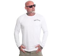 Yakuza Camiseta de manga larga Guerrero para hombre, Blanco, M