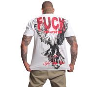 Yakuza Camiseta para hombre Eagle Regular, Blanco, S
