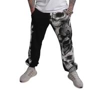 Yakuza Pantalones de chándal holgados para hombre, Negro , XL