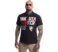 Yakuza Polo Warrior para hombre, Negro , 4XL