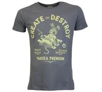 Yakuza Premium Camiseta para hombre 3701 gris, gris, XL