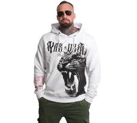 Yakuza Sudadera con capucha para hombre Wildcat, Blanco, XL