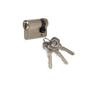 Yale 500 Plus Cilindro de Perfil Europeo Media Longitud 30 mm, Níquel Satinado, 5 Llaves - Para puertas de garaje y trasteros