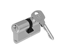 Yale Europrofil 500 Plus - Cilindro doble (27/27, 3 llaves, níquel satinado)
