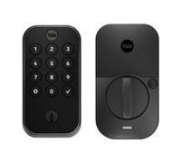 Yale Assure Lock 2 YRD410-ZW2-BSP - Cerradura de puerta con código de teclado de gamuza negra y llave de respaldo para puerta de entrada delantera o trasera, YRD410-ZW2-BSP