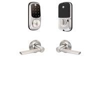 Yale Assure Lock - Cerradura de puerta con pantalla tαctil y Valdosta en nνquel satinado