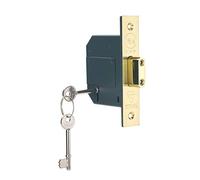 Yale B-BSDL-2.5-PB - Cerradura de mortaja con 5 palancas, en Caja, Apto para Puertas externas, Acabado en latón, 64 mm
