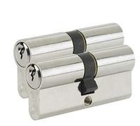 Yale B-ED3545KA-SNP - Cerradura de cilindro europeo - Llave igual - 35/45 (90 mm) / 35:10:45 - Acabado de níquel - Seguridad estándar - 2 cilindros - Bolsa de plástico