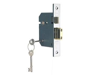 Yale B-M550-CH-78 Cerradura de embutir de 5 palancas, Alta Seguridad, Acabado Cromado, 76 mm