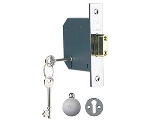 Yale B-M552-CH-65 - Cerradura empotrable (5 palancas, en Caja, para Puertas Exteriores, Cromo Pulido, 64 mm)