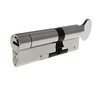 Yale Bombín Europeo 45/45T, de níquel, con 3 Llaves, protección contra el Forzado, Alta Seguridad, Compuesto de PVC