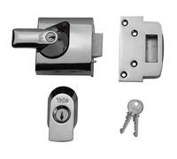 Yale Locks YALPBS1CH Yale P-BS1-CH-CH-60, BS1 British Standard Nightlatch, 60 mm, Acabado Cromado, Alta Seguridad Aprobado por compañías de Seguros, Cromo Pulido, 60mm