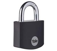 Yale YE3B/38/119/1/BK - Candado de aluminio negro (38 mm), cerradura interior para casillero, mochila, caja de herramientas, 3 llaves, seguridad estándar