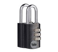 Yale candado de combinación acero cuerpo 21×33 mm arco Ø3 mm sin llave seguridad estándar interior código reajustable