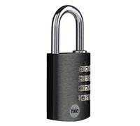 YALE Can Combi 40 mm Aluminio Negro Cerraduras