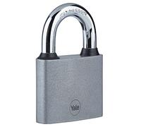 Yale - Candado de hierro Y111S/38/121/1 de 38 mm - Plateado - Grillete de acero endurecido - Uso en interiores