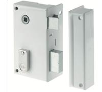 Yale - Cerradura de aplique vertical con batidora - Eje 44 mm, cuadrado 7 mm - Instalación de puerta derecha - Ideal para cualquier tipo de puerta interior de comunicación - de acero duradero - 2