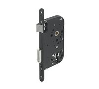 Yale - Cerradura para empotrar con Orificio de Cilindro, Eje 40 mm, Maletero de 148 mm, Perno Reversible, Cabezal Redondo para Puertas de Entrada, Servicio y Locales sensibles, Color Negro
