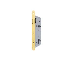 Yale - Cerradura de Puerta de Madera, con Frontal de Borde Redondo, Entrada de 50 mm, Distancia Entre Ejes de 85 mm, latón