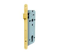 YALE 84924 Cerradura de embutir Puertas de Madera con Borde Redondo Frontal, Entrada 60 mm, Distancia Entre Ejes 85 mm, Latón Pulido, 60mm