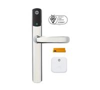 Yale Cerradura de puerta inteligente Conexis L2, cromada, acceso remoto desde cualquier lugar y en cualquier momento, sin necesidad de llave, funciona con Alexa, Google Assistant y Philips Hue