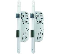 Yale cerradura empotrada baño WC 40 mm: caja 135 mm, cierre con botón 1 vuelta, pestillo reversible silencioso, blanco, incluye placa de cierre (Paquete de 2)