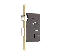 Yale Cerraduras De Embutir Estándar Para Puertas: Entrada 45 mm, Acero aleado, Latonado Cerradura de embutir de.un punto de cierre, Dos llaves de gorja, Picaporte reversible