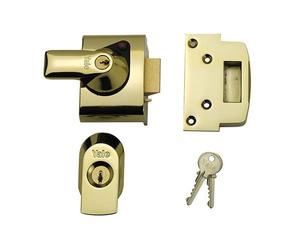 Yale Cierres BS2 Nightlatch Estándar Británico Traba 40mm Caja Brasslux Final VI