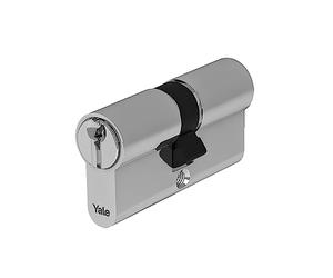 Yale Cilindro europeo de alta seguridad para cerradura YC101KD404504N1 niquelado, 40/45 mm, doble, embraguado, 4 llaves