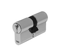 Yale Cilindro europeo de seguridad estándar para cerradura YC051KD303003N1 niquelado, 30/30 mm, doble, embraguado, 3 llaves
