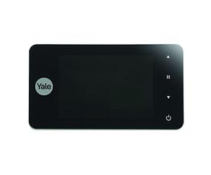 Yale Electronic Mirilla digital con autoimagen 45-4500-1440-00-60-01, plateada, vista en vivo, ángulo de visión de 105°, grabación de imágenes, timbre integrado