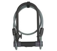 Yale YUL2C/13/230/1 High Defendor U - Candado para bicicleta con cable (color plateado y negro)