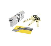 Yale, HSKMOD3030N4, Cilindro de Alta Seguridad, HSK MOD, Doble Embrague, Leva Larga, Llave - Llave, Niquelado, 30 x 30 mm