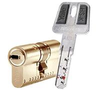 Yale, HSKMOD3040L4, Cilindro de Alta Seguridad, HSK MOD, Doble Embrague, Leva Larga, Llave - Llave, Latonado, 30 x 40 mm