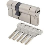 Yale Inserto 2100 35/55 mm de Seguridad máxima, Aprobado, Nivel máximo de protección contra robos, Tarjeta de Seguridad, función de Embrague Seguro, 5 Llaves, Satinado