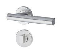 Yale Juego de manillas T-Shape en acero inoxidable para puerta con pestillo de privacidad 35-S1TS-RRWC-88-3101, acabado satinado, diseño moderno, apto para puertas interiores