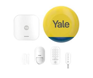 Yale Kit Alarma Inteligente con Sirena Yale - AL-ESTARTKIT3-1A-V1 | 6 Piezas | Armar, Armar parcialmente, Desarmar | Controlar 4 áreas de Seguridad
