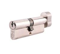 Yale KMT3030-NP Euro Thumbturn 1 Star Kitemarked Cilindro, 3 Llaves Incluidas, Alta Seguridad, Embalaje Visi, Apto para Todos los Tipos de Puertas, 30:10:30 (70 mm), Acabado de níquel