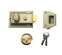 Yale Locks P77 Tradicional Cerradura Pasador 60mm Caja Níquel Latón Acabado YAL7