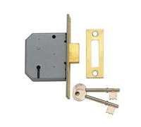 Yale Locks PM322 3 Palanca Mortaja Bloqueo Latón Pulido 65mm 2.5in YALPM322PB2