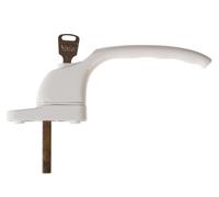 Yale Manija PVCu Blanca para Ventanas con Bloqueo por Llave