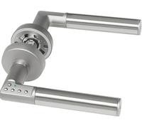 Yale Manilla Electrónica de Puerta Derecha, Acero Inoxidable, Código PIN con Hasta 9 Usuarios + 1 Maestro, Instalación Inalámbrica, Ideal para Viviendas, Oficinas y Entradas Secundarias